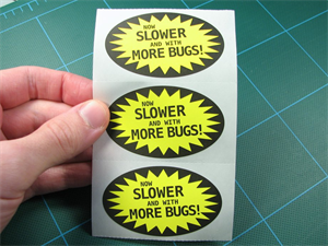 Stickers: Now Slower and with More Bugs!